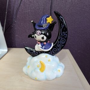 Cute Witch Figurine on Crescent Moon
